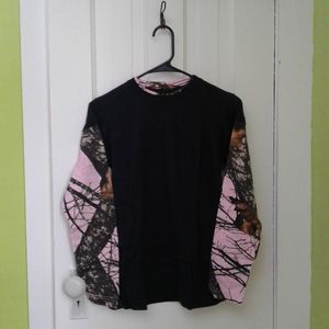 Pink Camouflage Long Sleeve Shirt